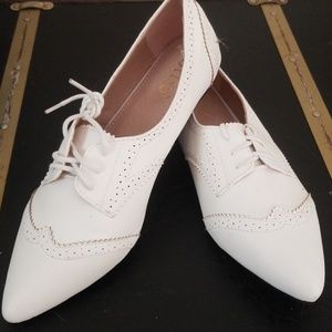 Ollio Oxford Pointed Toe Flats